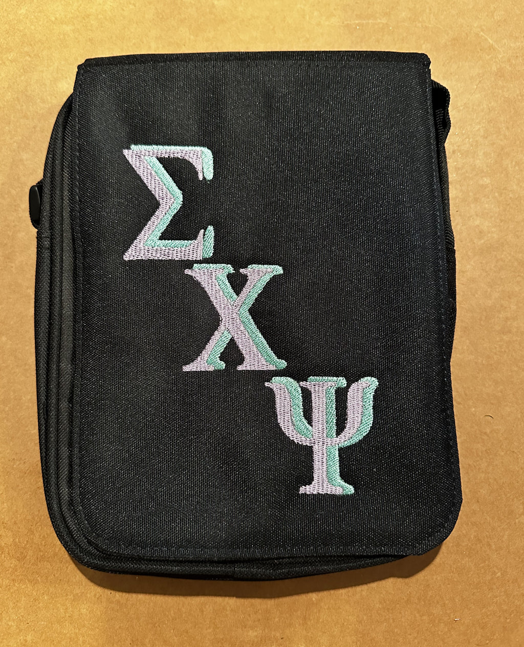 ΣΧΨ Embroidered Crossbody Bag