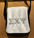 ΣΧΨ Embroidered Crossbody Bag