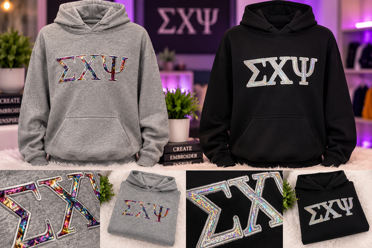 Embroidered Sigma Chi Psi Hoodie (ΣΧΨ)