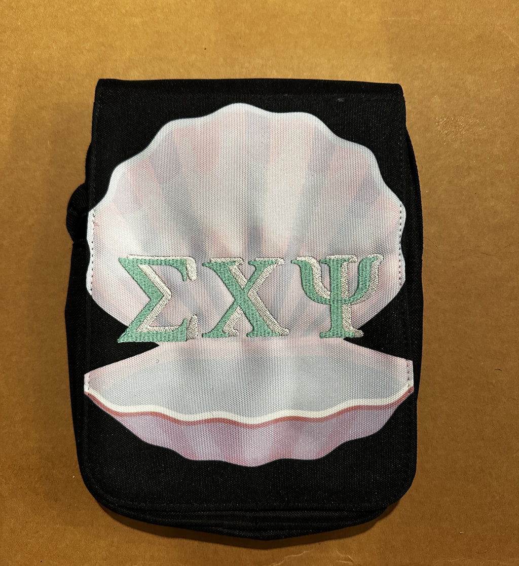 ΣΧΨ Embroidered Crossbody Bag