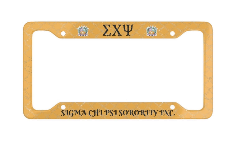 Orange-Gold License Plate Frame