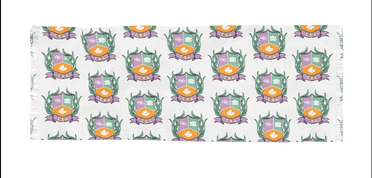 Crest Patterned Scarf