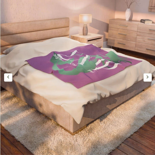 Velvet Blanket- Cozy Throw- Mint Green