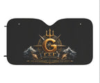 Car Sun Shade — Nautical Trident Emblem Front Windshield Cover